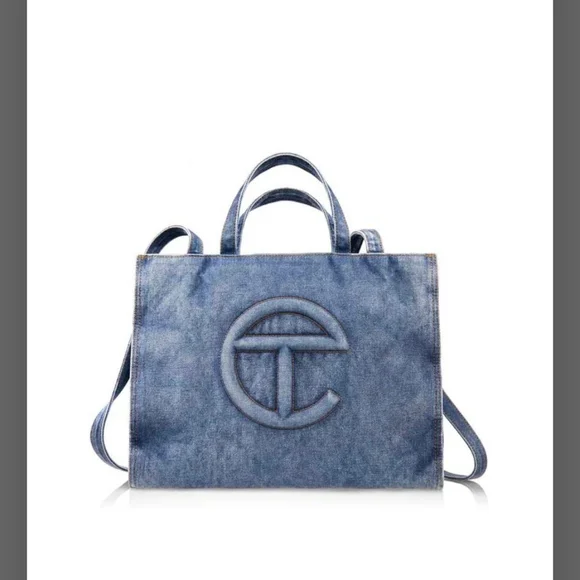 Telfar- Medium Denim Shopper - Blue - Picture 2 of 16